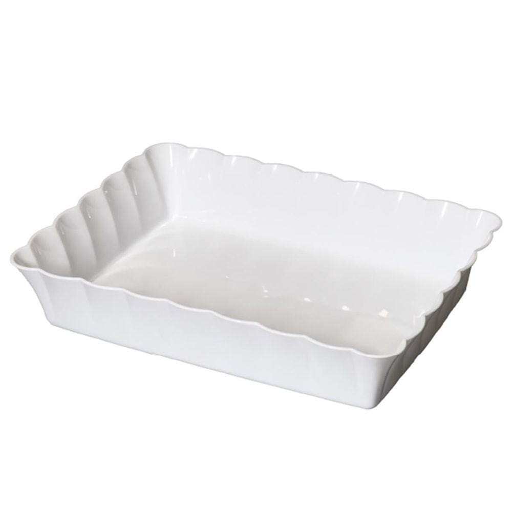 Travessa Retangular Branca Canelatta Le Chef 30,5X22X6,5Cm