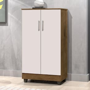 Armário Multiuso Organizador Lavanderia 2 Portas 1,18m Smart Jequitibá / Off White J&A