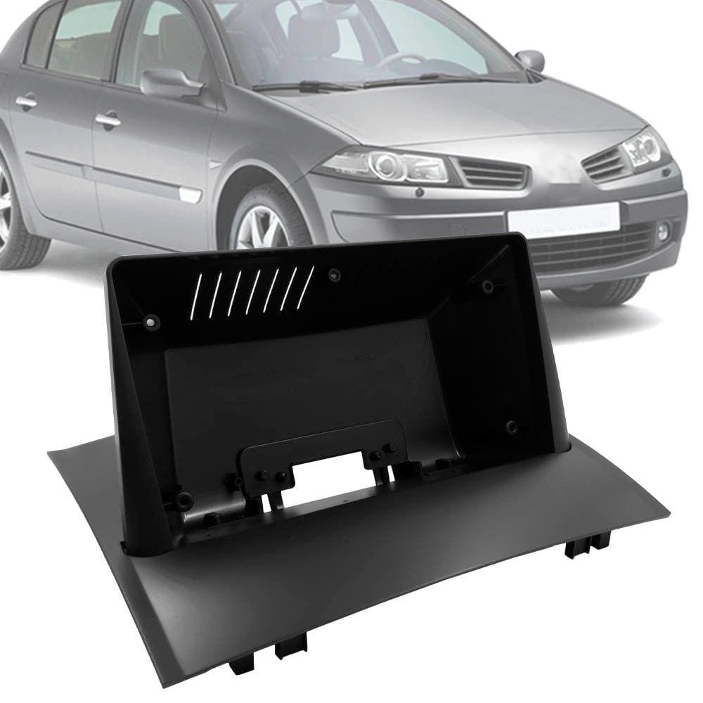 Moldura Painel 2 Din 9" Polegadas Megane 2003 até 2013 Preto
