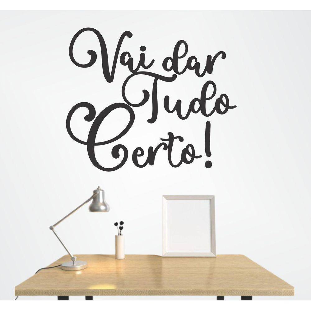 Adesivo De Parede Frase Vai Dar Tudo Certo Motivacional