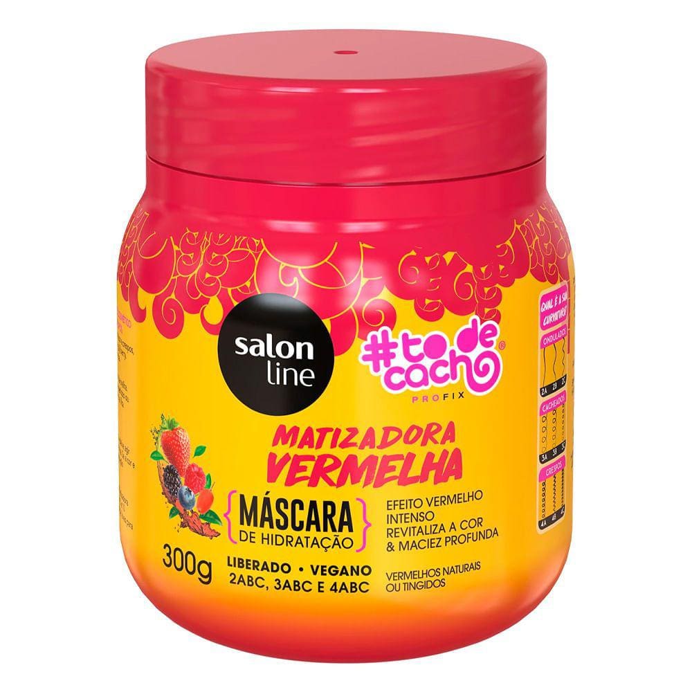 Máscara Capilar Matizadora Vermelha Salon Line To De Cacho 300g