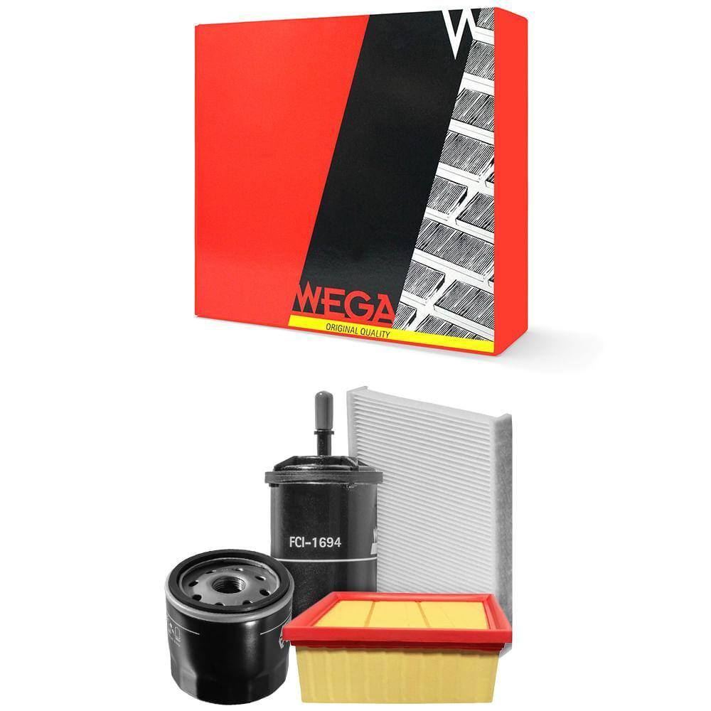 Kit Troca De Filtros Ecosport Fiesta Flex 2004 A 2014 Wega