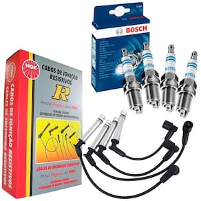 Kit Cabo Ngk + Vela Bosch Volkswagen Gol G5 1.6 2008 A 2012