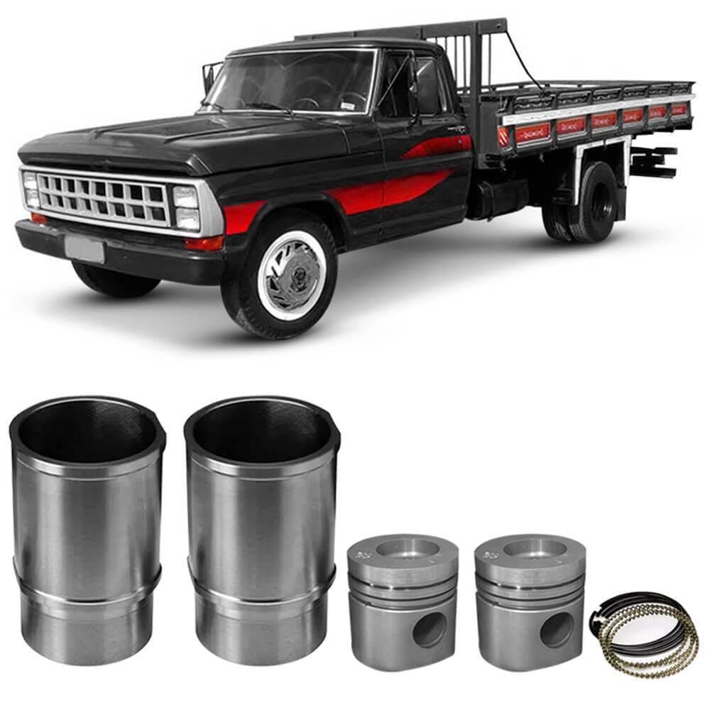 Kit Motor Camisa Pistão Anel F-4000 MWM 78 a 86 Metal Leve