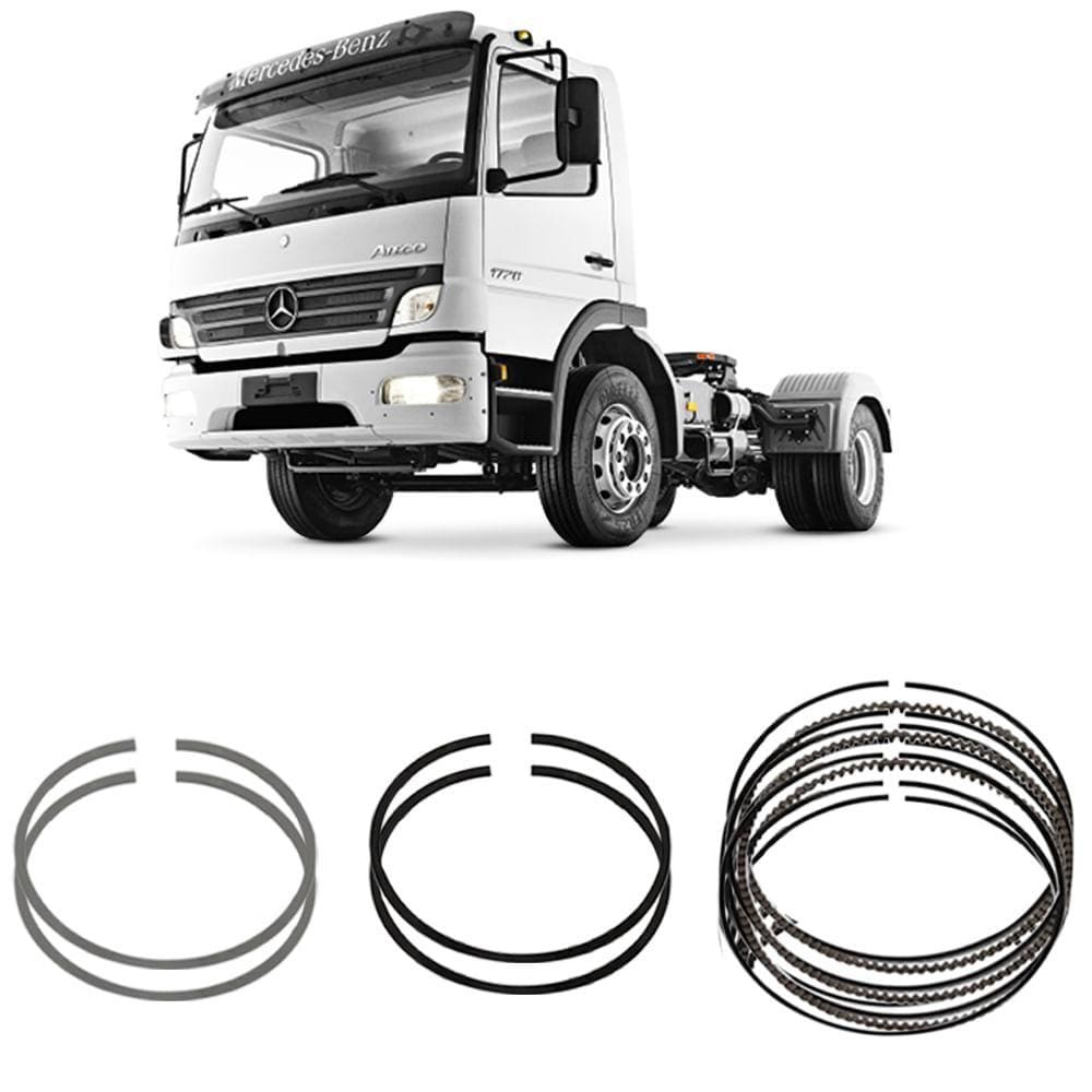 Jogo Anel Segmento Atego 1728 2428 OM926LA Metal Leve DC8660