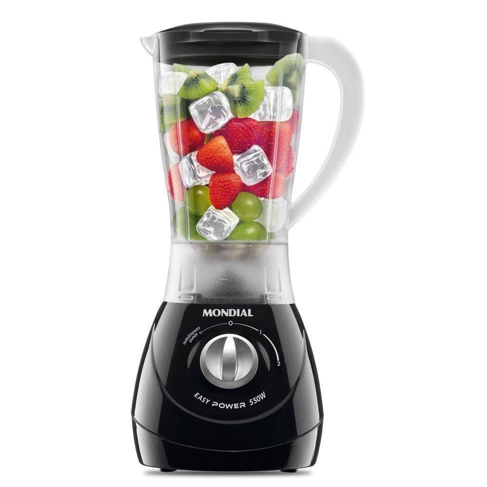 Liquidificador Mondial Easy Power 550w 2 Velocidades L-550 Preto 127v