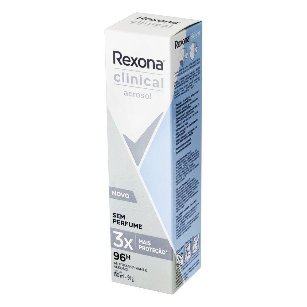 Desodorante Rexona Clinical sem Perfume Aerosol Feminino 150ml com o melhor  preço - Drogaria Sinete