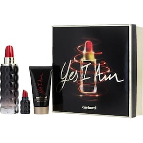 Cx De Presente Feminino Yes I Am Cacharel Eau De Parfum Spray 75 Ml + Loção Corporal 50 Ml + Eau De Parfum 05 Ml
