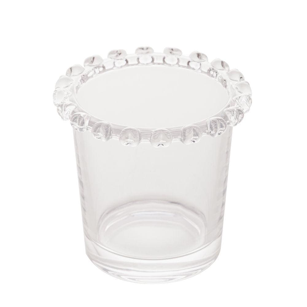 Porta Colher de Cristal Coração Transparente 8,5cm Lyor