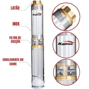 Bomba Elétrica Submersa Kajima Para Poços 110v
