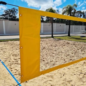 Rede Beach Tennis e Volei com banda lateral Zaka Amarela 8,60m x 1m