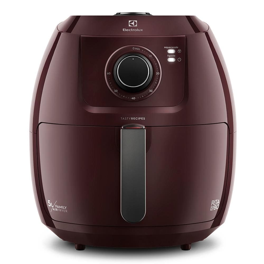 Fritadeira Eletrica Airfryer Family Efficient 5L Electrolux EAF51-127V Vermelho Escuro