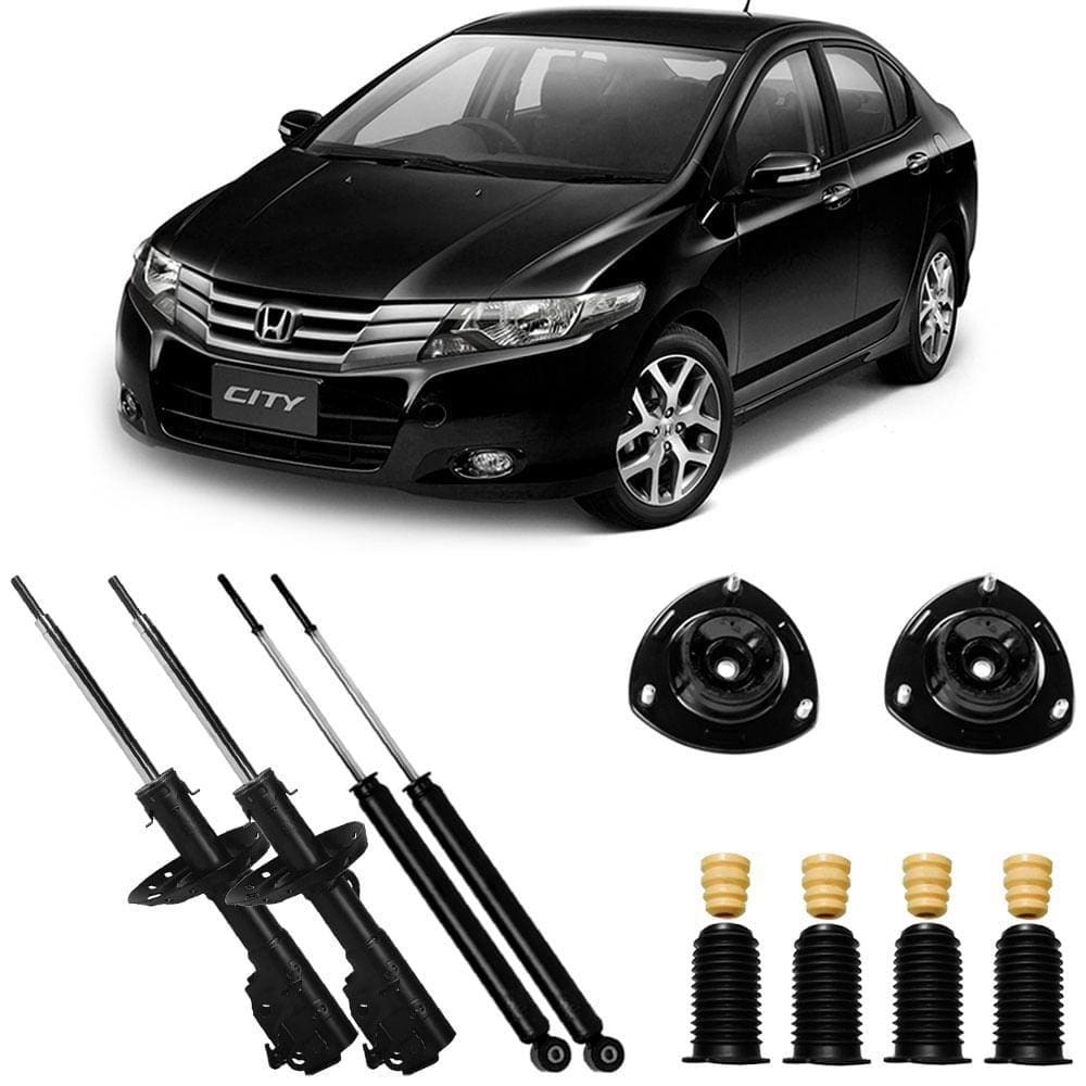 4 Amortecedor Honda City 2010 A 2014 Diant Tras Kayaba E Kit