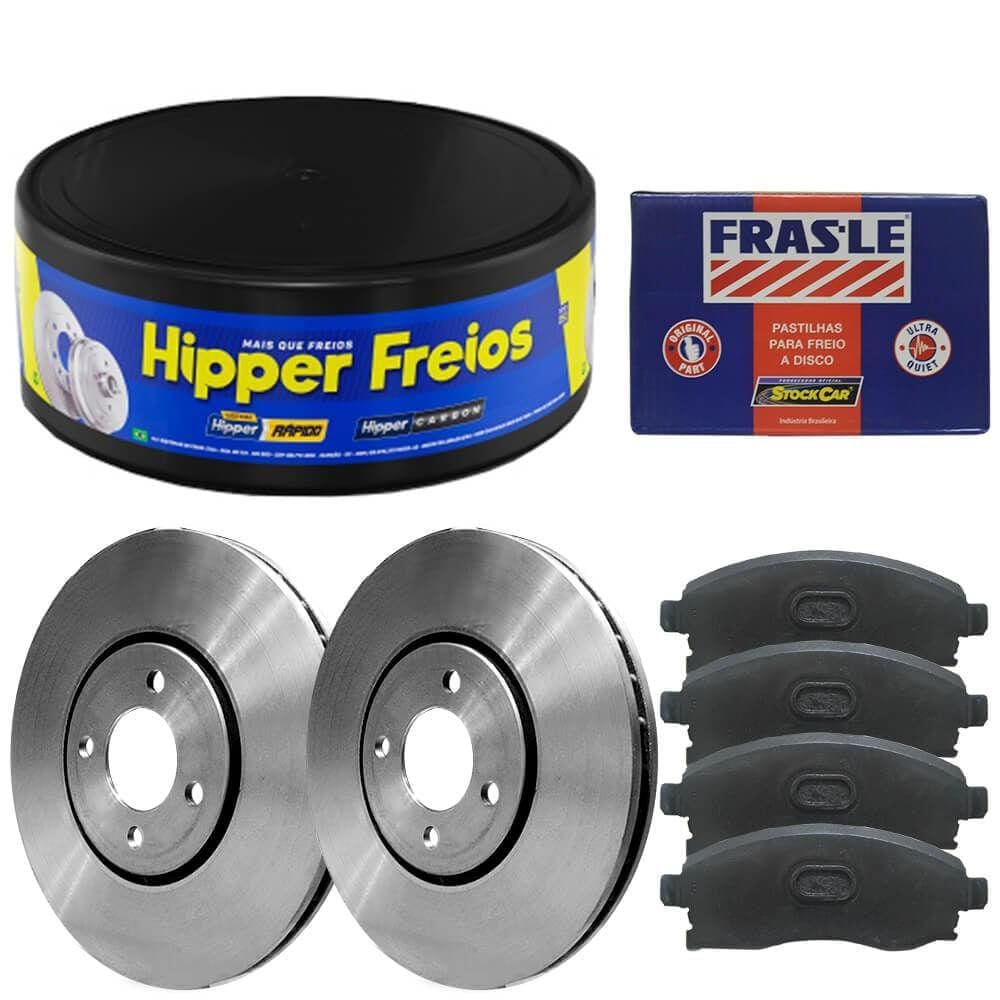 Kit Pastilha Disco C4 Pallas 2007 A 2013 Dianteiro Ventilado