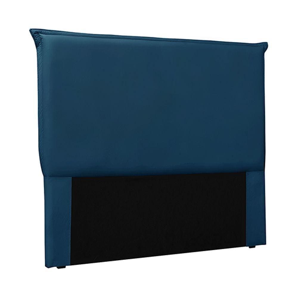 Cabeceira King Size 1,95m Trento Veludo Azul Gran Belo