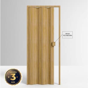 Porta de PVC Sanfonada 210x60cm Permatti	Cerejeira Madeira Cerejeira Madeira