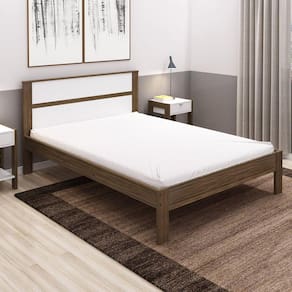 Cama de Casal Tecno Mobili Nogal/Branco
