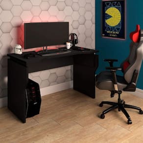 Mesa Gamer Escrivaninha 2.0 com Formato Anatômico e Regulagem de Altura Artany Preto