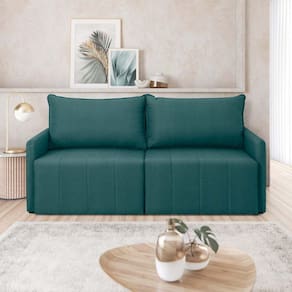 Sofa verde retratil turquesa | Ponto