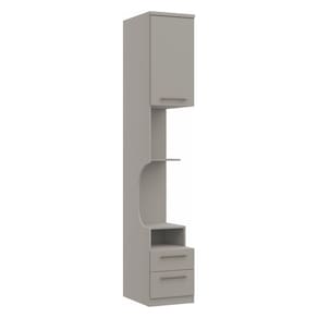 Módulo Mesa de Cabeceira 1 Porta 2 Gavetas Elegance Móveis Castro NIQUEL/NIQUEL