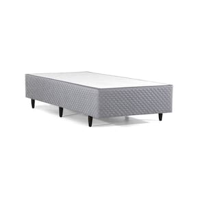 Base Box Solteiro 88x188x28cm Idea Herval Cinza