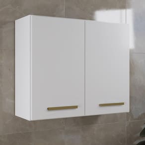 Armario Aéreo de Cozinha 2 Portas Valencia Kaiki Móveis Branco