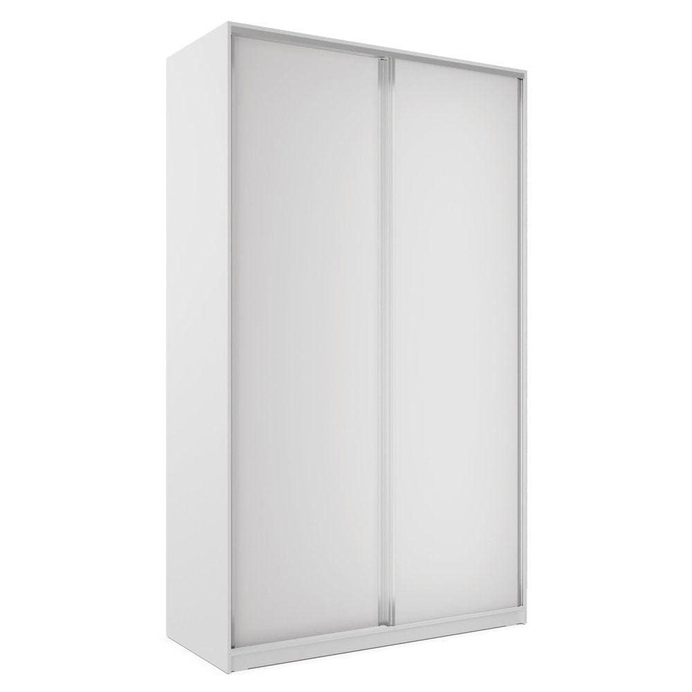 Guarda Roupa Solteiro 2 Portas de Correr 3 Gavetas Zermatt RR Moveis Branco