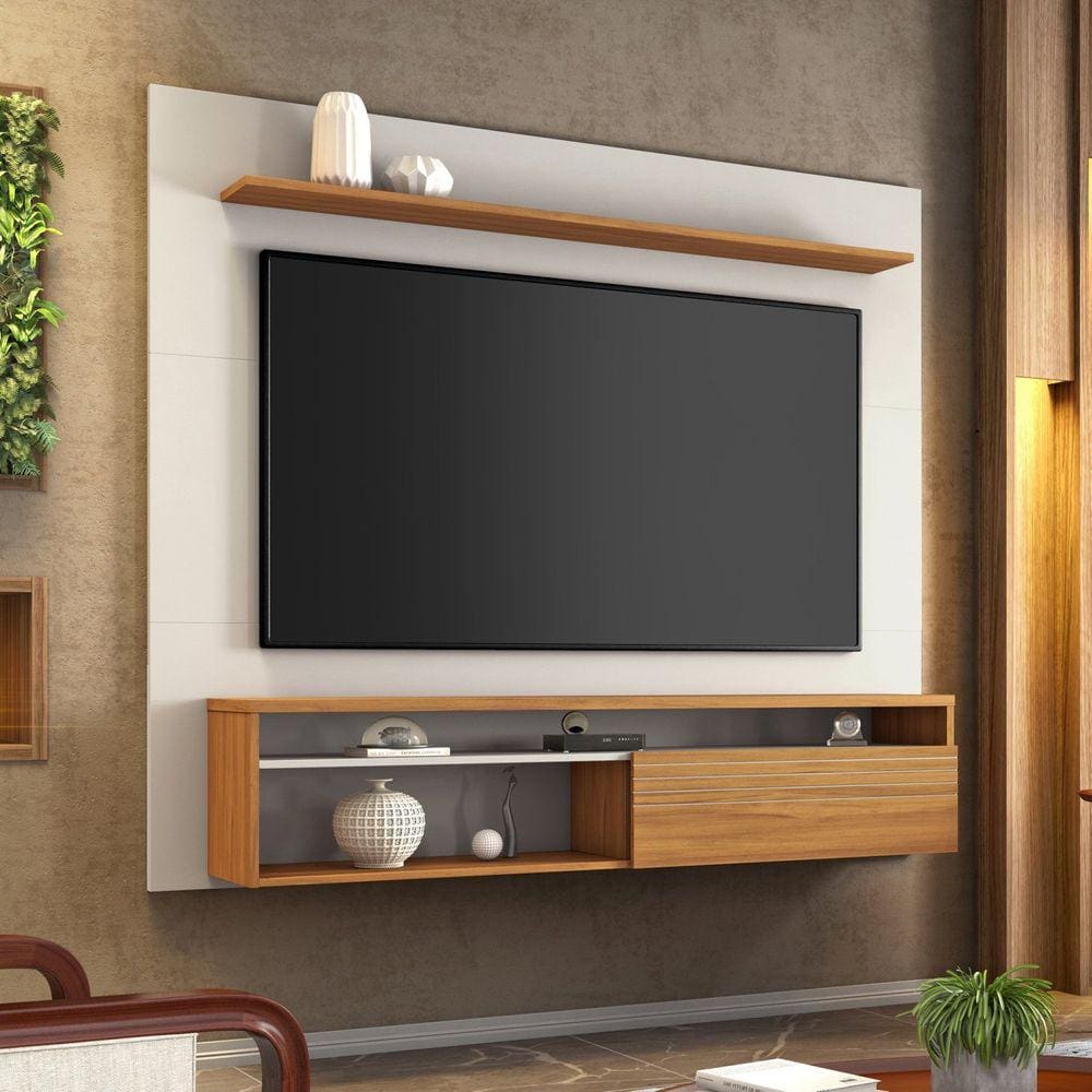 Painel para TV até 60 Polegadas NT 1100 Notável Móveis Off White/Freijó Trend