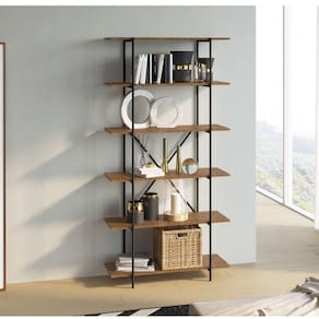 Estante Industrial 6 Prateleiras Tube Artesano Vermont/Preto