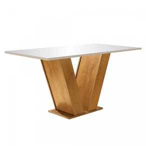 Mesa para Sala de Jantar 160cm Tampo em Vidro/MDP Espanha Espresso Móveis Ypê