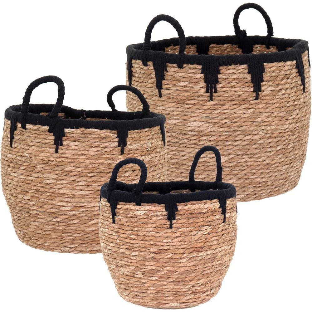 Cesta Fibra Natural 3Pç