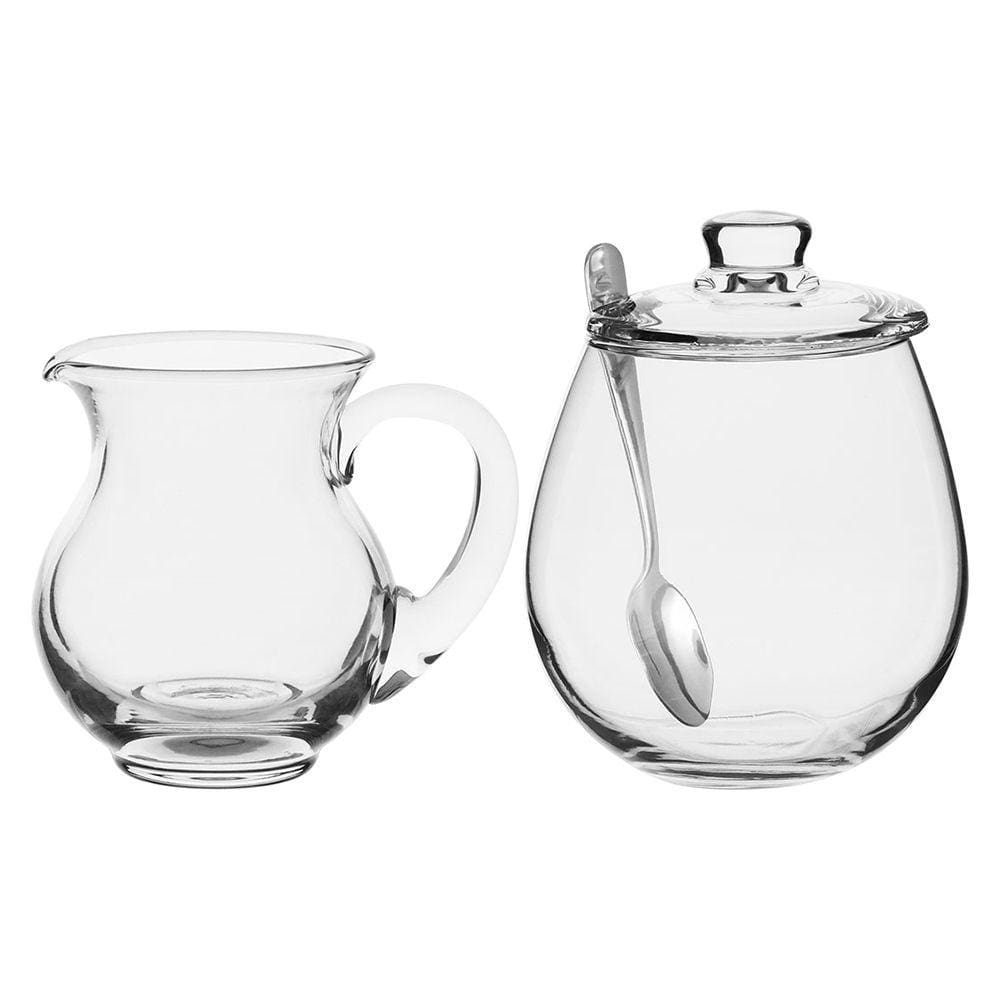LIBBEY SUGAR AÇUCAREIRO/CREMEIRA 590/250ml VIDRO TRANSP 2PÇ COM COLHER
