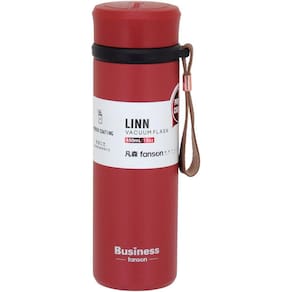 BUSINESS GARRAFA TÉRMICA 21x6x6cm 500ml INOX VERMELHO PAREDE DUPLA