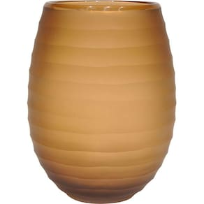 SANVALERO VASO 22x17x17cm VIDRO ÂMBAR
