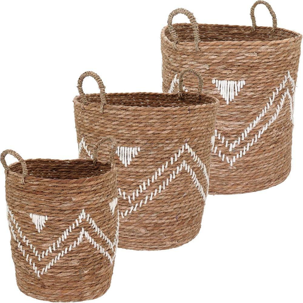 Cesta Fibra Natural 3Pç