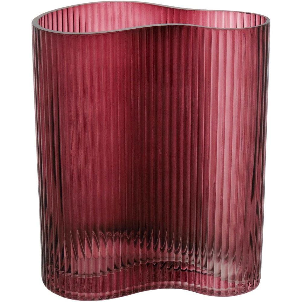 ZINGARO VASO 20x16x9cm VIDRO VERMELHO