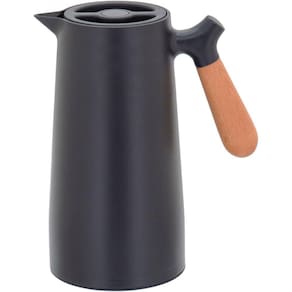 NORDEN GARRAFA TÉRMICA 25x13x13cm 1L PLÁSTICO PRETO AMPOLA VIDRO
