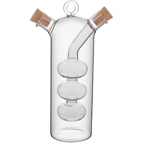 SAUCE GALHETEIRO AZEITE / VINAGRE 18x10x6cm 280/70ML BOROSILICATO TRANSP 2 EM 1
