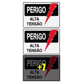 Combo 10 Placas De Sinalização Perigo Alta Tensão 30X20 Acesso - S-217 F9e
