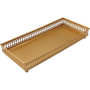 ZAREE BANDEJA 4x29x14cm METAL DOURADO
