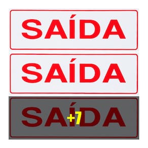 Combo 10 Placas De Sinalização Saída 30x10 Acesso - S-225/1 F9e
