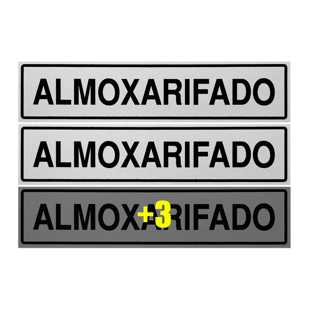 Combo 6 Placas De Sinalização Almoxarifado 30x7 Acesso - B-508 F9e