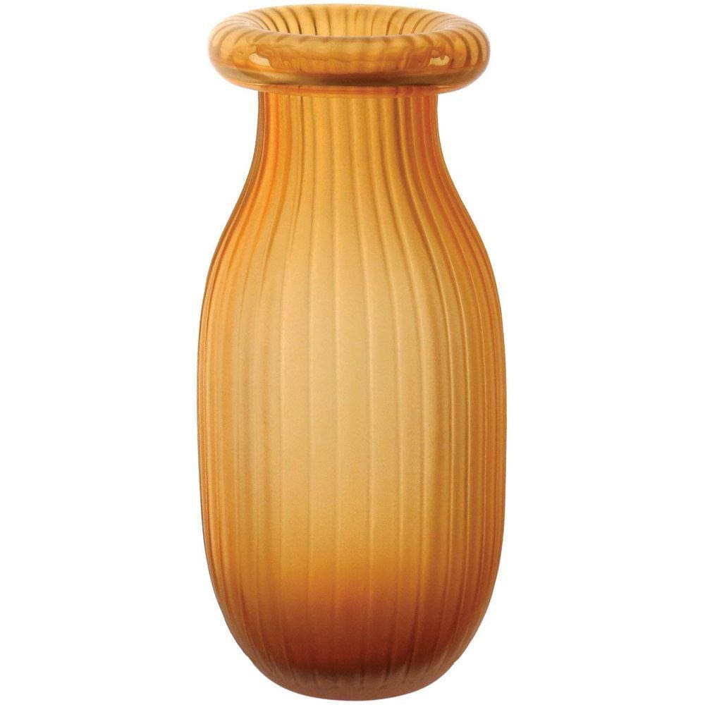 SERENA GARRAFA DECORATIVA 29x13x13cm VIDRO ÂMBAR