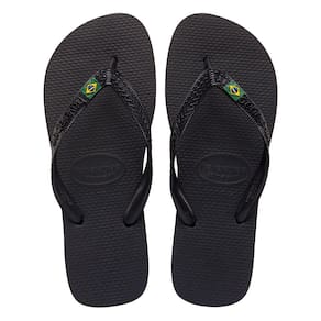 Sandálias Havaianas Brasil Preto Tamanho 37/38 1 Par
