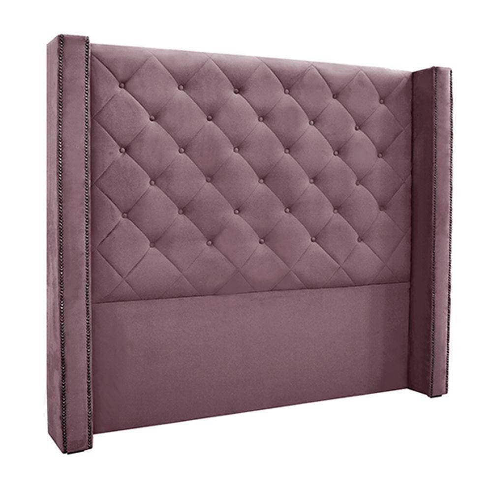 Cabeceira Casal 1,64m Loewe Veludo Uva - Gran Belo