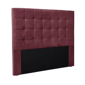 Cabeceira Decorativa Casal 1,40m Tropea Veludo Vinho