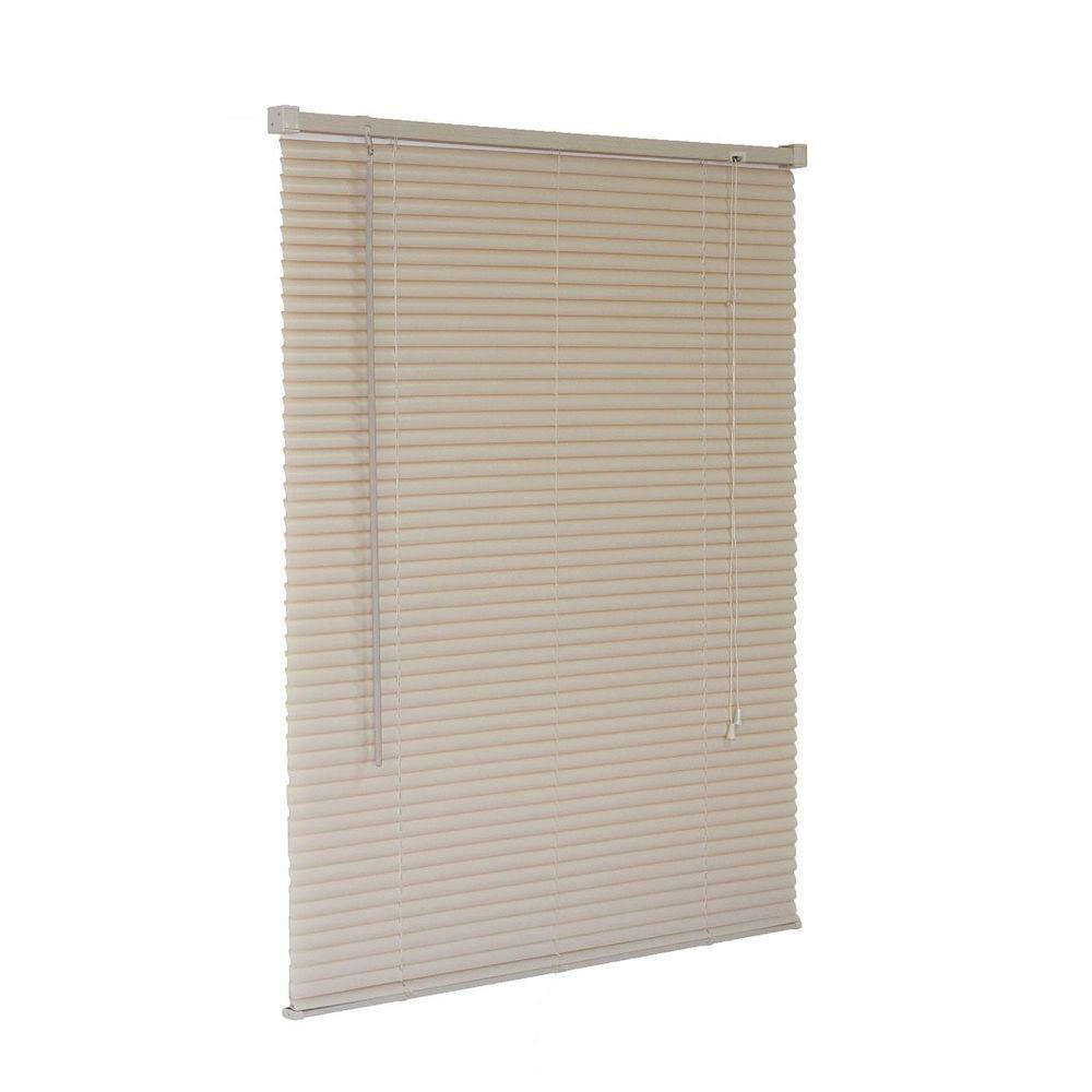 Persiana Horizontal PVC Bege 60 (L) x 80 (A) Lâminas Resistentes Flexíveis C/ Kit de Instalação