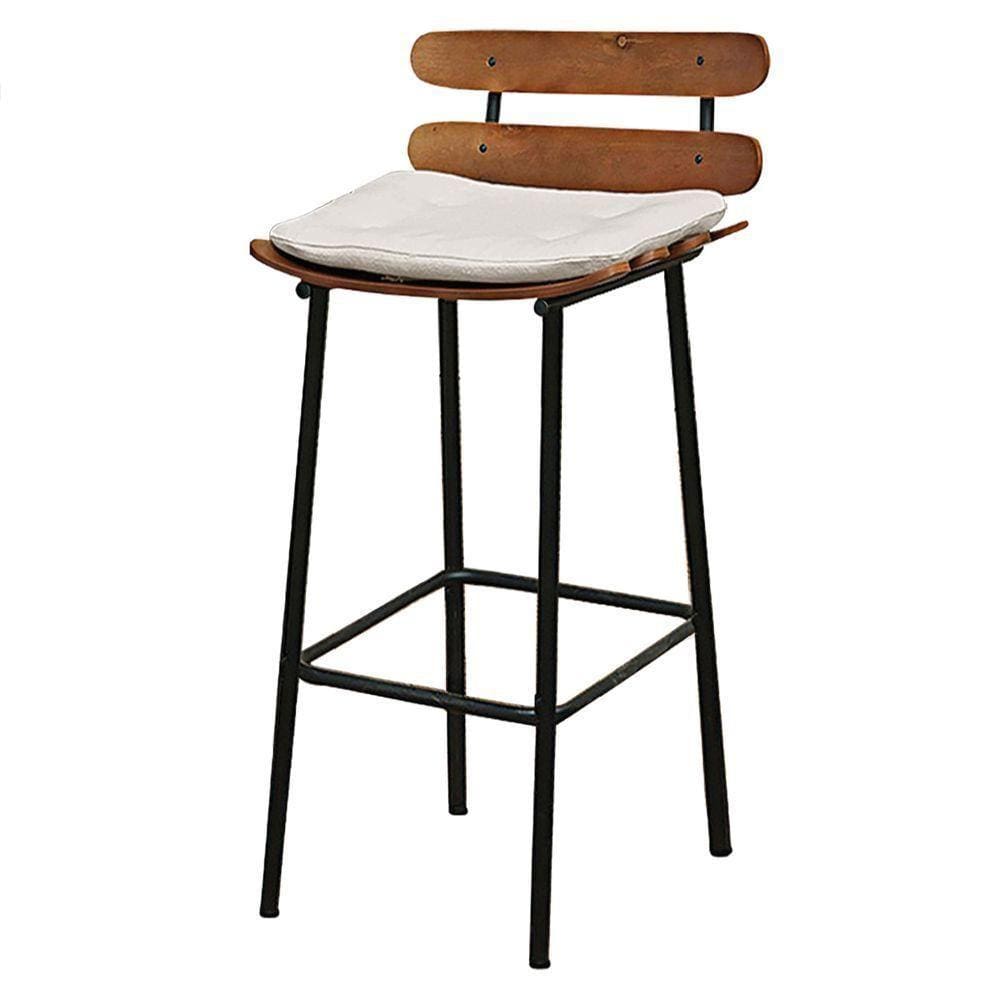 Banqueta Alta Costela Decorativa Assento Em Tecido Suede