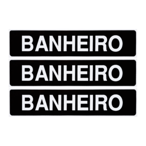 Combo 3 Placas De Sinalização Banheiro 30x7 Acesso - A-410 F9e