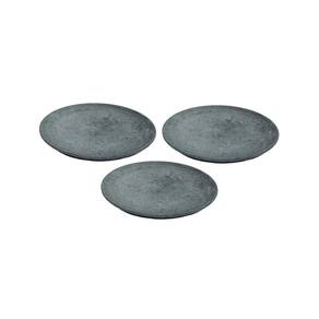 Kit 3 Pratos Raso Redondo Pedra Sabão Sobremesa e Bolos 30cm
